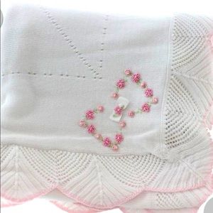 Sarah Louise White Baby Blanket